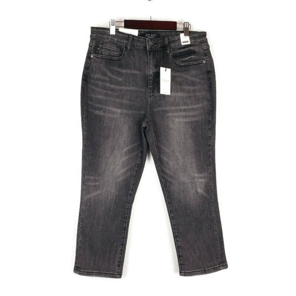 NWT Judy Blue Black Skinny Fit Capri Jeans sz 11 / 30